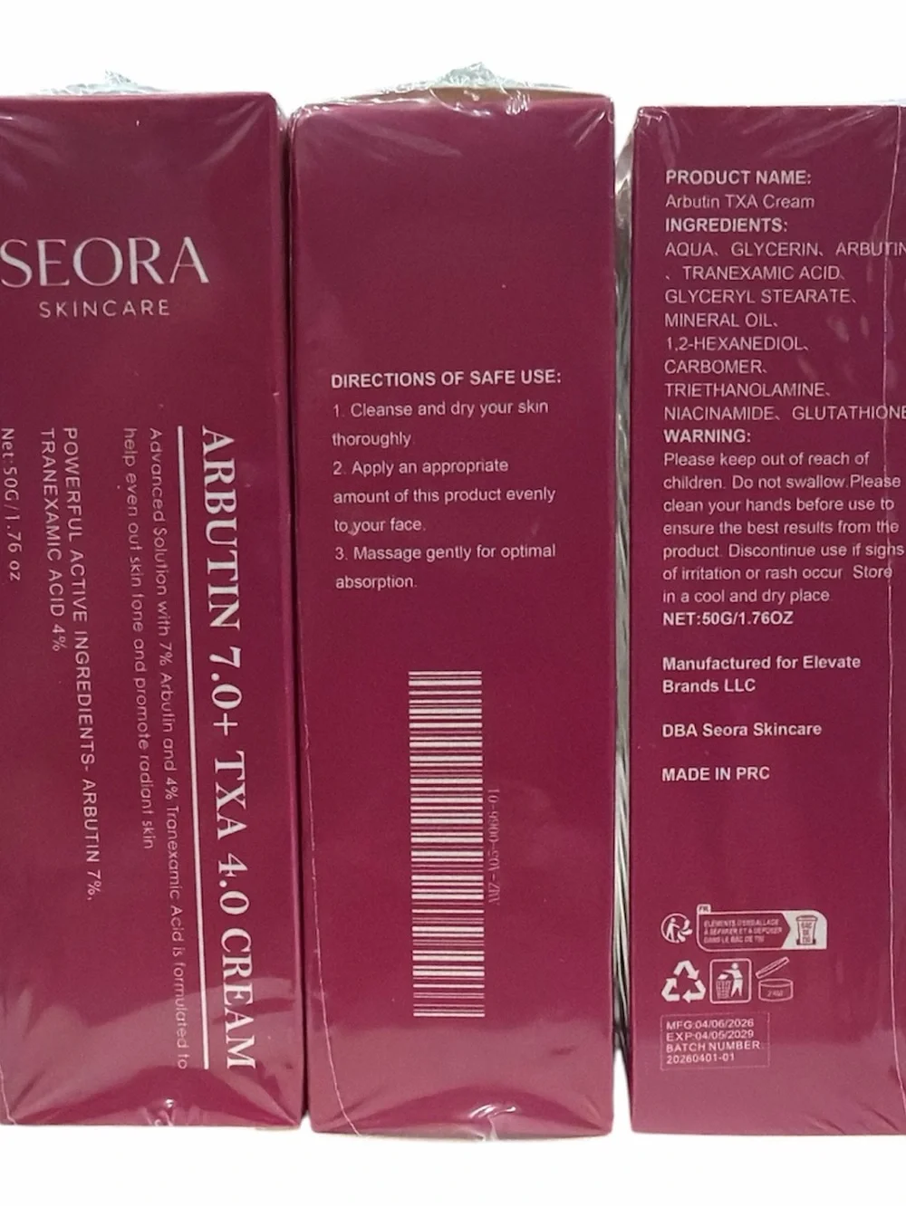 Korean Cream - Arbutin 7.0 + TXA 4.0  Brightening Treatment